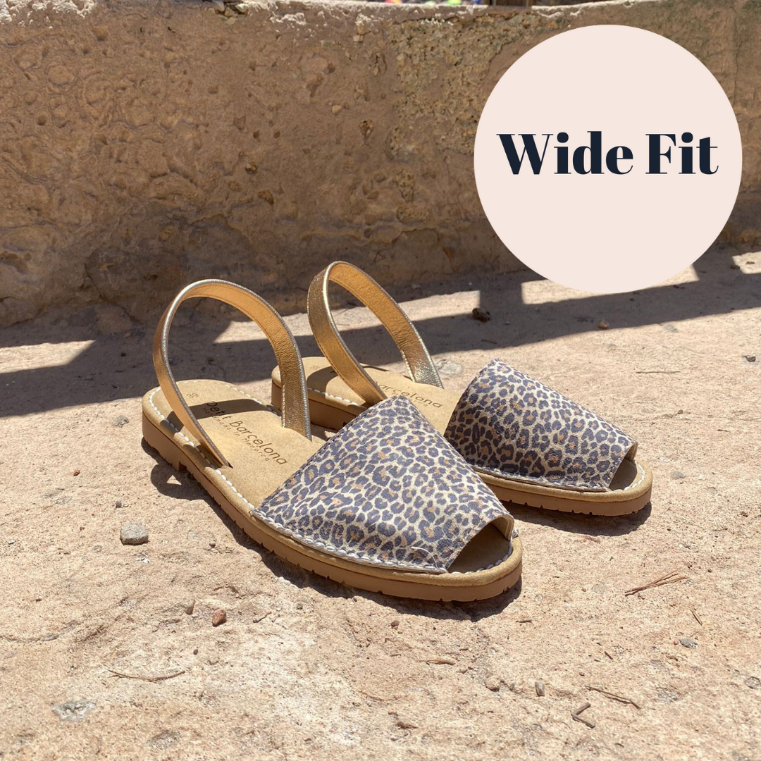 Wide Fit | Flat Avarcas | Panther (Padded)