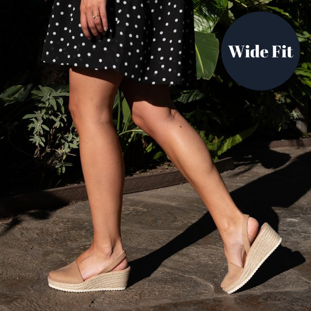 Wide Fit | Wedges | Tan (Padded)