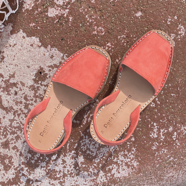 Wide Fit | Flat Avarcas | Watermelon Suede