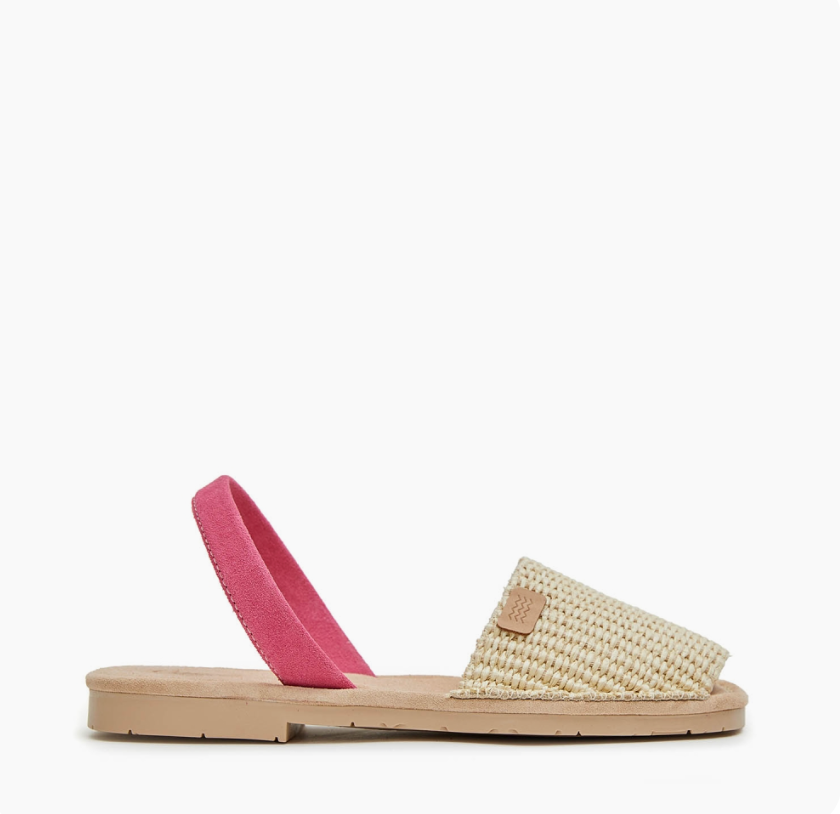 Flat Avarcas | Rafia (Padded)