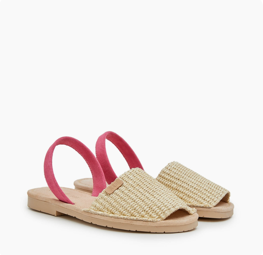 Flat Avarcas | Rafia (Padded)