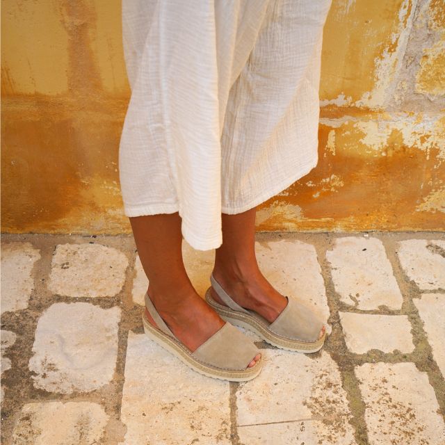 Platform Avarcas | Stone (Padded)