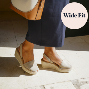 Wide Fit | Wedges | Stone (Padded)